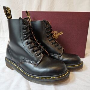 Dr. Martens Black 8-Hole Combat Boots, Made in England